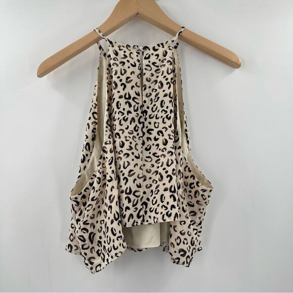 11 HONORE Tank Blouse Size 14 NWT Cropped Plus Size Curvy Animal Print Halter - Picture 3 of 16